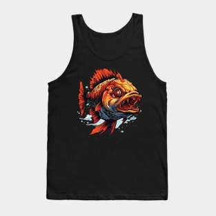 Halloween Design Creepy Zombie Fish Tank Top